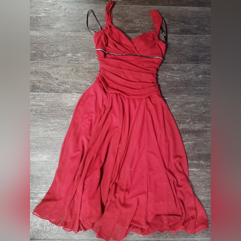 Red sparkly Mymichelle dress / Medium